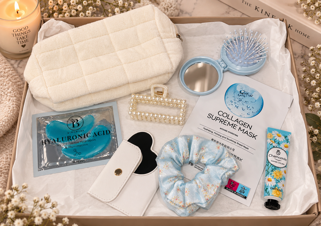 Baby Blue Travel Self-Care Essentials Mini Bag